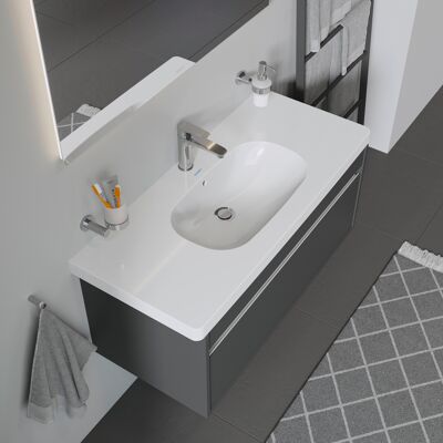 Lavabo Duravit D-CODE 1050x480mm Blanc - Moderne, Rectangulaire, Design Sieger - Publicité Lavabo Duravit D-CODE 1050x480mm Blanc - Moderne, Rectangulaire, Design Sieger - Publicité
