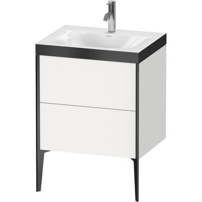 Duravit Blanc Mat Ensemble de Lavabo sur Pied - XViu, 2 Tiroirs, Sans Trop-plein - Publicité Duravit Blanc Mat Ensemble de Lavabo sur Pied - XViu, 2 Tiroirs, Sans Trop-plein - Publicité