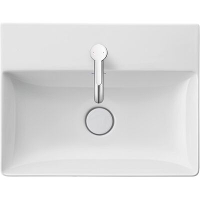 Duravit DuraSquare Lavabo - 50x40cm, Blanc, Sans Trop-plein, 2 Troux - Publicité Duravit DuraSquare Lavabo - 50x40cm, Blanc, Sans Trop-plein, 2 Troux - Publicité