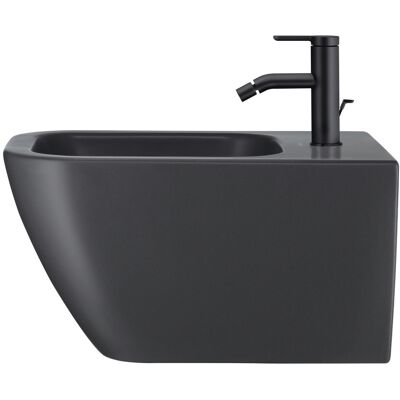 Bidet mural Duravit Happy D.2 - Montage mural, WonderGliss, 1 trou, Anthracite mate - Bidet - Publicité Bidet mural Duravit Happy D.2 - Montage mural, WonderGliss, 1 trou, Anthracite mate - Bidet - Publicité