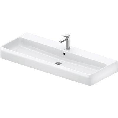 Lavabo mural Duravit Qatego 120x47cm - Céramique, Blanc - Publicité Lavabo mural Duravit Qatego 120x47cm - Céramique, Blanc - Publicité