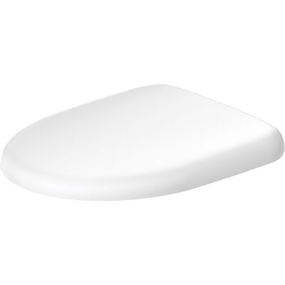 Duravit Modèle 006961 - Siège de WC blanc avec charnières en acier inoxydable - Publicité Duravit Modèle 006961 - Siège de WC blanc avec charnières en acier inoxydable - Publicité