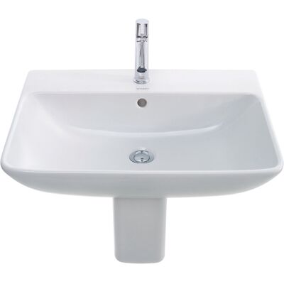 Duravit Philippe Starck Blanc Surbrillance Demi-pédestal - Publicité Duravit Philippe Starck Blanc Surbrillance Demi-pédestal - Publicité