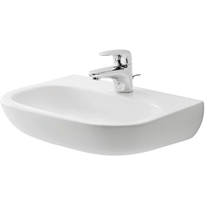 Lavabo Duravit D-Code Murale - 450x340mm, 1 trou, blanc - Publicité Lavabo Duravit D-Code Murale - 450x340mm, 1 trou, blanc - Publicité