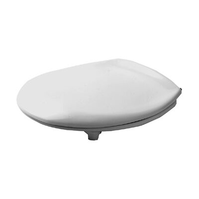 Duravit Modèle 0062810000 - Couvercle de WC blanc avec charnières en acier inoxydable - Publicité Duravit Modèle 0062810000 - Couvercle de WC blanc avec charnières en acier inoxydable - Publicité