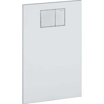 Plaque de couverture en verre blanc Geberit - Accessoire pour WC - Publicité Plaque de couverture en verre blanc Geberit - Accessoire pour WC - Publicité