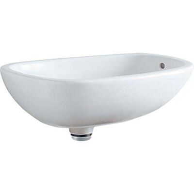Lavabo Geberit Citterio - 56x40cm - Blanc - Design asymétrique - Publicité Lavabo Geberit Citterio - 56x40cm - Blanc - Design asymétrique - Publicité