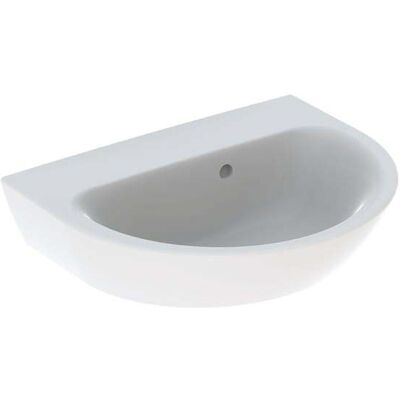 Lavabo Geberit Renova - 50cm Blanc, Débordement Asymétrique - Publicité Lavabo Geberit Renova - 50cm Blanc, Débordement Asymétrique - Publicité