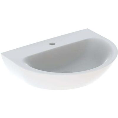 Lavabo mural Geberit Renova - 65x50 cm, Blanc, Céramique, Sans trop-plein - Publicité Lavabo mural Geberit Renova - 65x50 cm, Blanc, Céramique, Sans trop-plein - Publicité