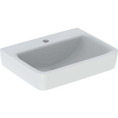 Lavabo mural blanc Geberit - 50x38cm - Sans trop-plein - Design moderne - Publicité Lavabo mural blanc Geberit - 50x38cm - Sans trop-plein - Design moderne - Publicité