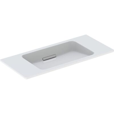 Lavabo Murale Blanc Geberit - 90x40cm - Sans Trou pour Robinet - Avec Trop-plein Caché - Publicité Lavabo Murale Blanc Geberit - 90x40cm - Sans Trou pour Robinet - Avec Trop-plein Caché - Publicité
