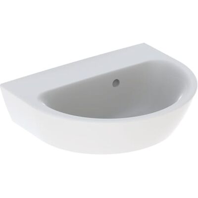Lavabo Geberit Renova Mural - 45cm - Blanc - Sans trou pour robinet - Rebord asymétrique - Publicité Lavabo Geberit Renova Mural - 45cm - Blanc - Sans trou pour robinet - Rebord asymétrique - Publicité