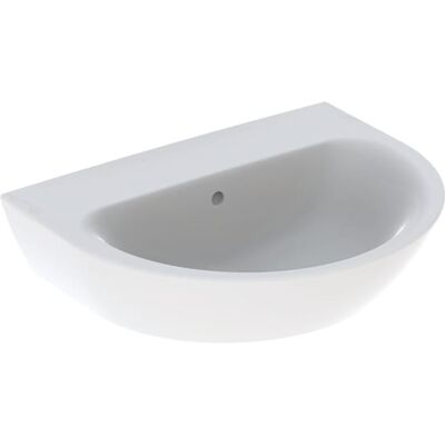 Lavabo Blanc Geberit Renova - 60x48 cm, Sans Trou - Publicité Lavabo Blanc Geberit Renova - 60x48 cm, Sans Trou - Publicité