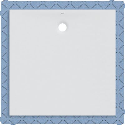 Geberit Olona Carré Plateau de Douche - Sans Barrières, Antidérapant, 120x120 cm - Publicité Geberit Olona Carré Plateau de Douche - Sans Barrières, Antidérapant, 120x120 cm - Publicité