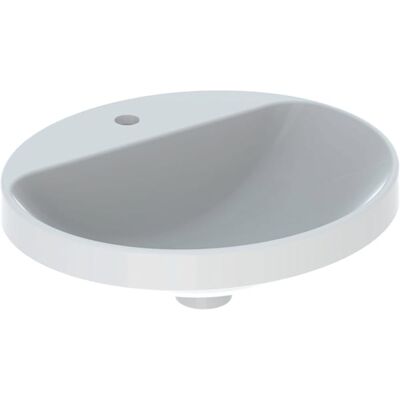 Keramag Modèle 500.715.00.2 - Lavabo encastré ovale avec trou pour robinet - Publicité Keramag Modèle 500.715.00.2 - Lavabo encastré ovale avec trou pour robinet - Publicité
