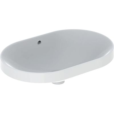 Keramag Modèle 500.729.00.2 - Lavabo encastré elliptique compact - Publicité Keramag Modèle 500.729.00.2 - Lavabo encastré elliptique compact - Publicité