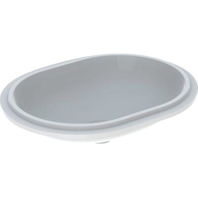 Lavabo encastré elliptique Geberit - Blanc - Publicité Lavabo encastré elliptique Geberit - Blanc - Publicité