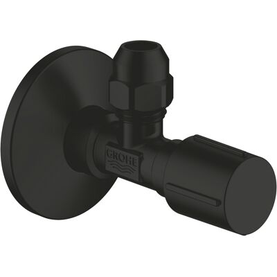 Grohe vanne d'angle 220732430 noir mat, 1/2"x3/8" - Publicité Grohe vanne d'angle 220732430 noir mat, 1/2"x3/8" - Publicité