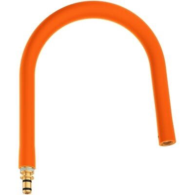 Grohe Grohflexx Cuisine sortie de tuyau orange - Publicité Grohe Grohflexx Cuisine sortie de tuyau orange - Publicité