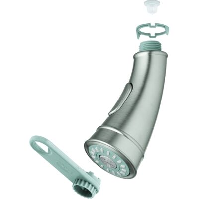 Grohe Tête de douche - Réglable Supersteel/Gris - Shower Head - Publicité Grohe Tête de douche - Réglable Supersteel/Gris - Shower Head - Publicité