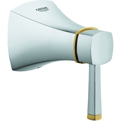 Grohe Griff 48215 chrom/or et or - Poignée de robinet - Publicité Grohe Griff 48215 chrom/or et or - Poignée de robinet - Publicité