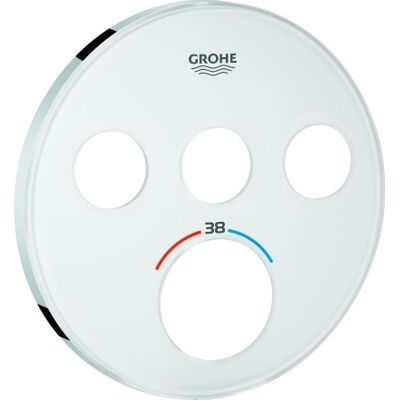 Grohe Modèle 49036LS0 - Plaque Murale Ronde avec 3 Vannes - Blanc Lune - Publicité Grohe Modèle 49036LS0 - Plaque Murale Ronde avec 3 Vannes - Blanc Lune - Publicité