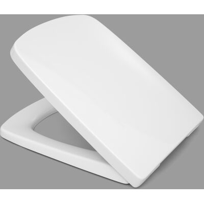 Siège WC Haro en Forme D blanc - SoftClose, amovible, charnières en inox - Publicité Siège WC Haro en Forme D blanc - SoftClose, amovible, charnières en inox - Publicité