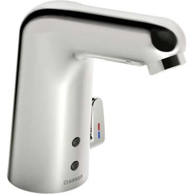 Robinet sans contact Chrome Hansa avec Bluetooth - Robinet - Publicité Robinet sans contact Chrome Hansa avec Bluetooth - Robinet - Publicité
