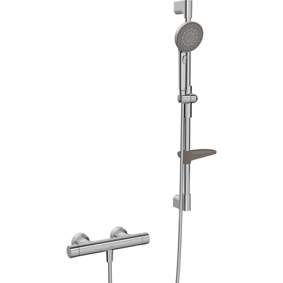 Système de Douche Hansa HANSAPRISMA avec Thermostat - 150mm Acier Inoxydable - Publicité Système de Douche Hansa HANSAPRISMA avec Thermostat - 150mm Acier Inoxydable - Publicité