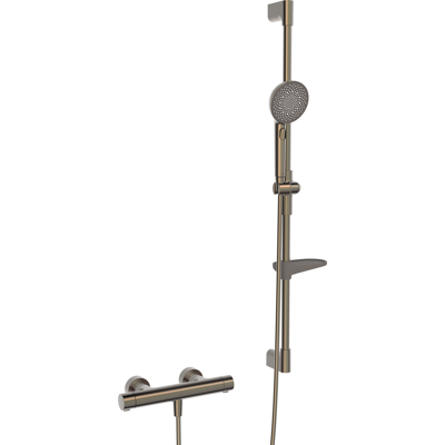 Système de Douche Hansa Prisma - Thermostat - Montage Murale - 970mm - Bronze Brossé - Publicité Système de Douche Hansa Prisma - Thermostat - Montage Murale - 970mm - Bronze Brossé - Publicité