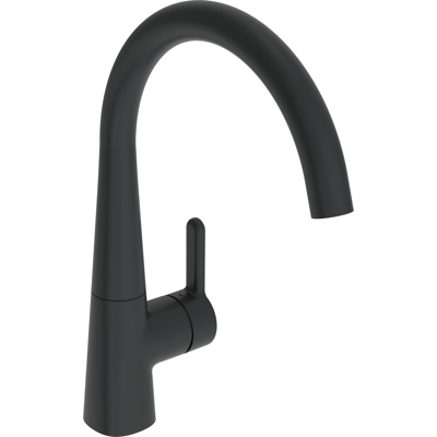 Robinet de Cuisine Noir - Mitigeur Monocommande avec Bec Pivotant - Publicité Robinet de Cuisine Noir - Mitigeur Monocommande avec Bec Pivotant - Publicité