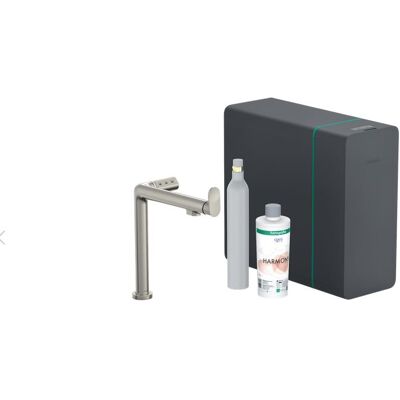 Hansgrohe Aqittura M91 Robinet de Cuisine - SodaSystem 240 - Acier inoxydable - Publicité Hansgrohe Aqittura M91 Robinet de Cuisine - SodaSystem 240 - Acier inoxydable - Publicité