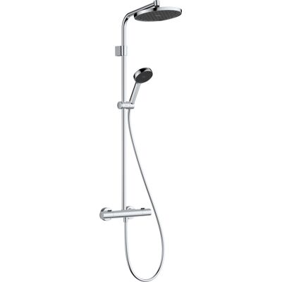 Colonne de douche thermostatique hansgrohe Activera S 240 1 jet 28078000 EcoSmart avec Ecostat Fine Varia, économie d'eau 8 l/min, chromé - Publicité Colonne de douche thermostatique hansgrohe Activera S 240 1 jet 28078000 EcoSmart avec Ecostat Fine Varia, économie d'eau 8 l/min, chromé - Publicité