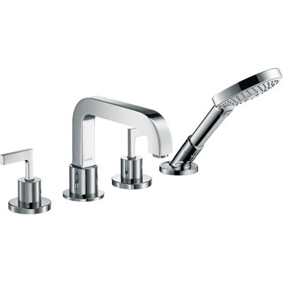Hansgrohe Axor Citterio set de finition 39454000 ferrure de bord de carrelage 4 trous, avec poignées à levier, rosaces, chromé - Publicité Hansgrohe Axor Citterio set de finition 39454000 ferrure de bord de carrelage 4 trous, avec poignées à levier, rosaces, chromé - Publicité