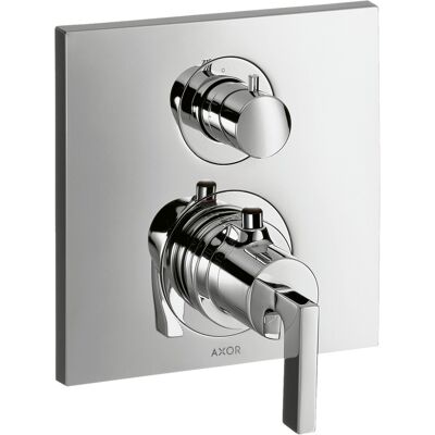 Hansgrohe Axor Citterio set de montage final 39720000 thermostat encastré, avec vanne d'arrêt et inverseur, poignée à levier, chromé - Publicité Hansgrohe Axor Citterio set de montage final 39720000 thermostat encastré, avec vanne d'arrêt et inverseur, poignée à levier, chromé - Publicité