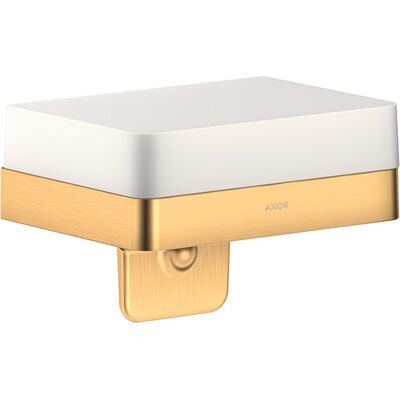 Hansgrohe Axor distributeur de lotion 42819950 avec étagère, verre, laiton brossé - Publicité Hansgrohe Axor distributeur de lotion 42819950 avec étagère, verre, laiton brossé - Publicité