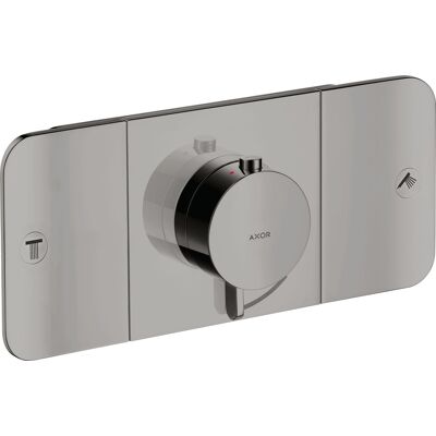 Hansgrohe Axor One Module Thermostatique - Montage mural, 2 sorties, Chrome noir poli - Publicité Hansgrohe Axor One Module Thermostatique - Montage mural, 2 sorties, Chrome noir poli - Publicité