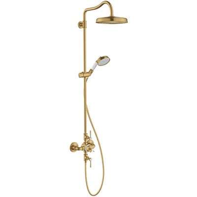 Hansgrohe Axor Montreux Showerpipe avec Thermostat - Or Brossé - Douche - Publicité Hansgrohe Axor Montreux Showerpipe avec Thermostat - Or Brossé - Douche - Publicité