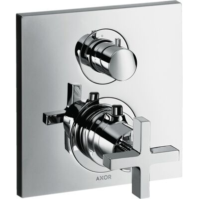 Hansgrohe Axor Citterio set de finition 39705000 encastré, poignées croisées, avec robinet d'arrêt, chromé - Publicité Hansgrohe Axor Citterio set de finition 39705000 encastré, poignées croisées, avec robinet d'arrêt, chromé - Publicité