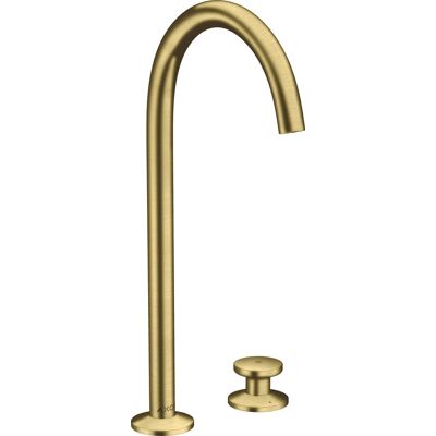 Hansgrohe Axor One Mitigeur lavabo 2 trous - Laiton brossé - Publicité Hansgrohe Axor One Mitigeur lavabo 2 trous - Laiton brossé - Publicité