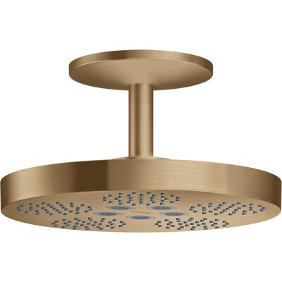 Tête de douche AXOR One Bronze Brossé 280mm, 2 types de jet - Publicité Tête de douche AXOR One Bronze Brossé 280mm, 2 types de jet - Publicité