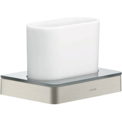 Hansgrohe Axor verre denté 42834800 verre, montage mural, aspect acier inoxydable - Publicité Hansgrohe Axor verre denté 42834800 verre, montage mural, aspect acier inoxydable - Publicité