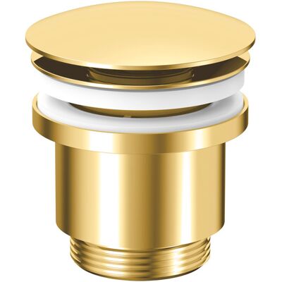 Herzbach Modèle 11.462500.1.03 Vanne de Vidange Ronde PVD Gold - Drain Valve - Publicité Herzbach Modèle 11.462500.1.03 Vanne de Vidange Ronde PVD Gold - Drain Valve - Publicité