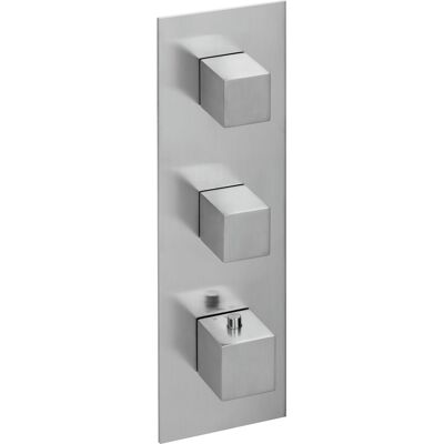 Herzbach Herzbach LOGIC XL 2 Module de Thermostat - Rebord Carré - Acier Inoxydable Brossé - Publicité Herzbach Herzbach LOGIC XL 2 Module de Thermostat - Rebord Carré - Acier Inoxydable Brossé - Publicité