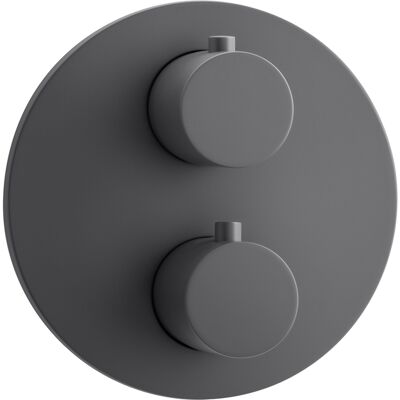 Herzbach Deep Grey Thermostat Encastré - Pour 3 Utilisateurs - Publicité Herzbach Deep Grey Thermostat Encastré - Pour 3 Utilisateurs - Publicité