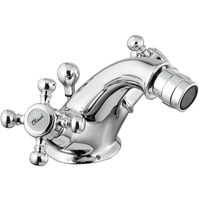 Mitigeur bidet Herzbach Anais - Blanc-Or, Double Manette - Publicité Mitigeur bidet Herzbach Anais - Blanc-Or, Double Manette - Publicité