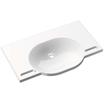 Lavabo en fonte minérale 85x55cm - Vasque - Publicité Lavabo en fonte minérale 85x55cm - Vasque - Publicité