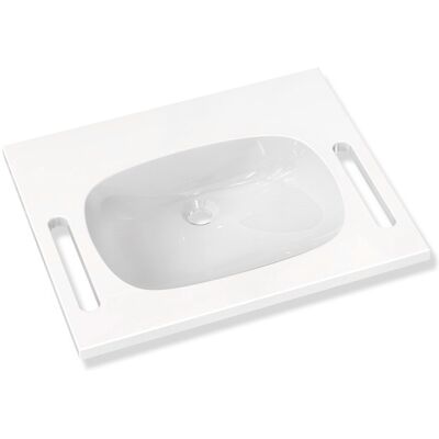 Hewi M40 Lavabo en minéral moulé - 65x55cm Blanc - Publicité Hewi M40 Lavabo en minéral moulé - 65x55cm Blanc - Publicité