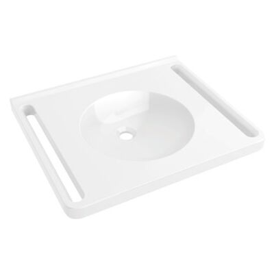 Lavabo en résine minérale Hewi - 950.11.150 - Blanc - Publicité Lavabo en résine minérale Hewi - 950.11.150 - Blanc - Publicité