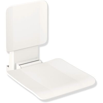 Siège de douche mural HEWI - Supporte jusqu'à 150 kg, Pliable, Renforcé en aluminium, Antidérapant, Découpe hygiénique - Publicité Siège de douche mural HEWI - Supporte jusqu'à 150 kg, Pliable, Renforcé en aluminium, Antidérapant, Découpe hygiénique - Publicité